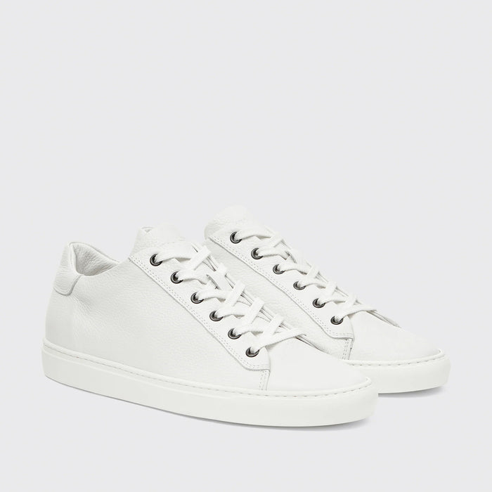 Harrys London - Travis Soft Milled Calf Trainers in White - Nigel Clare