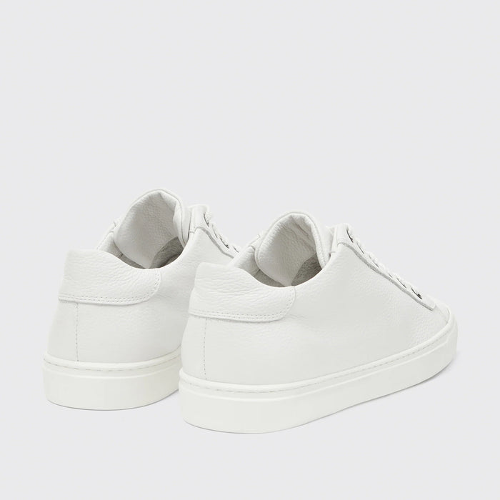 Harrys London - Travis Soft Milled Calf Trainers in White - Nigel Clare