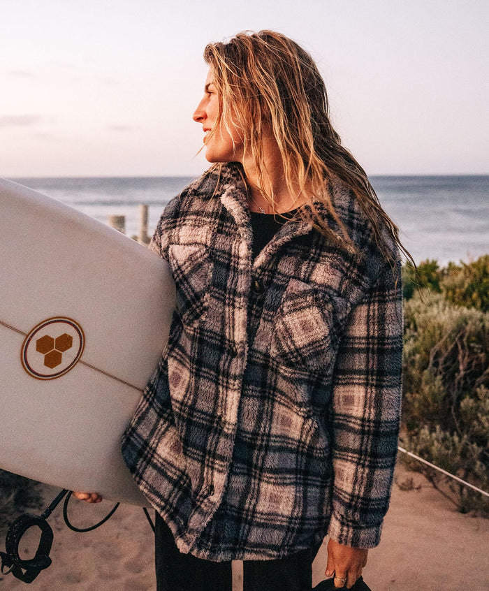 Heath Plaid Jacket - Slate