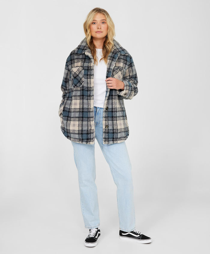 Heath Plaid Jacket - Slate