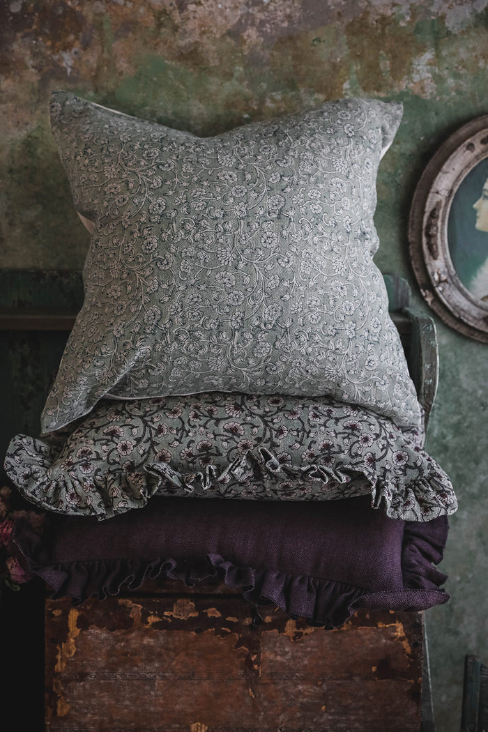 Heavyweight Linen Pillow Cover - Plum