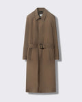 Hemery Long Trench Raglan Coat Khaki