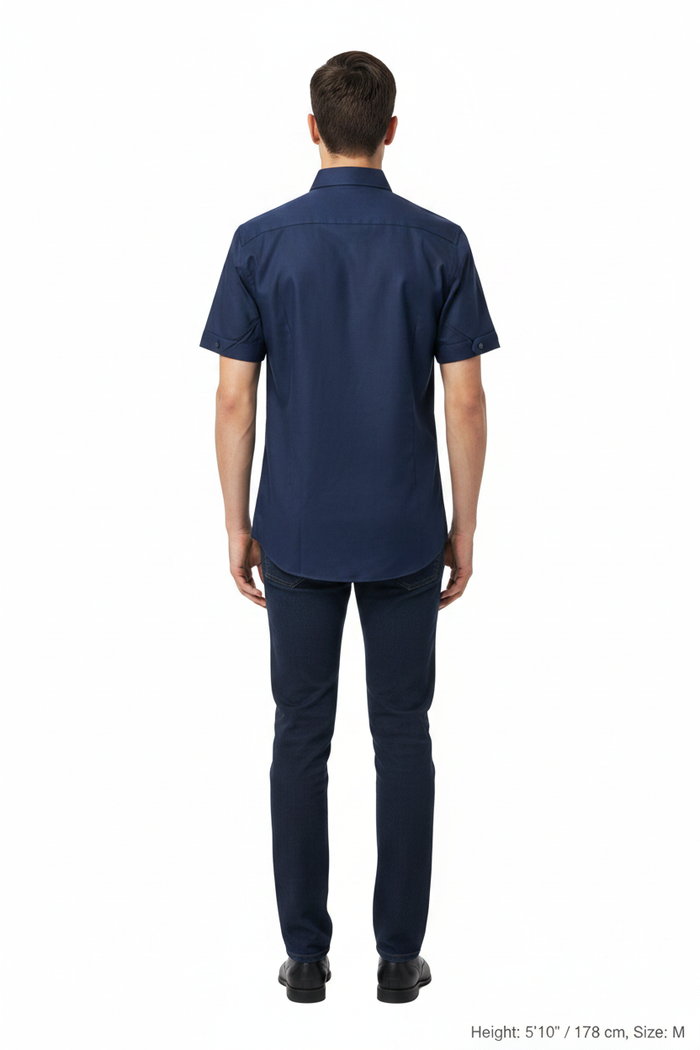 Lorven Navy Short Sleeve Shirt - Back