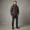 Hooded Leather Jacket For Men