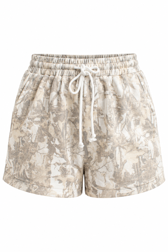 Into The Wild Camo Drawstring Shorts