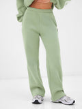 Isabel Wide Leg Sweatpants - Matcha Green