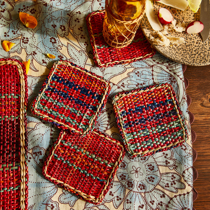 Isla Coaster Set - Crimson