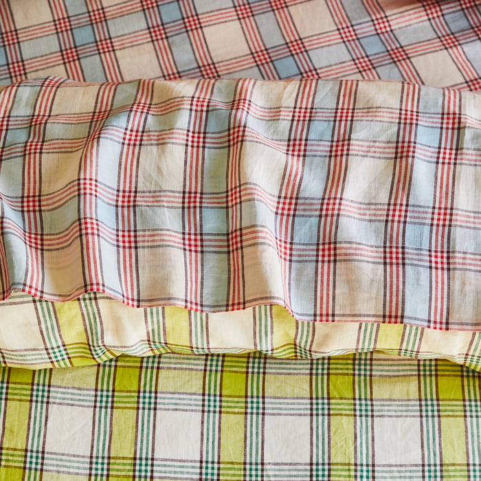 Isla Linen Sheets - Cerulean Fitted Sheet / Double