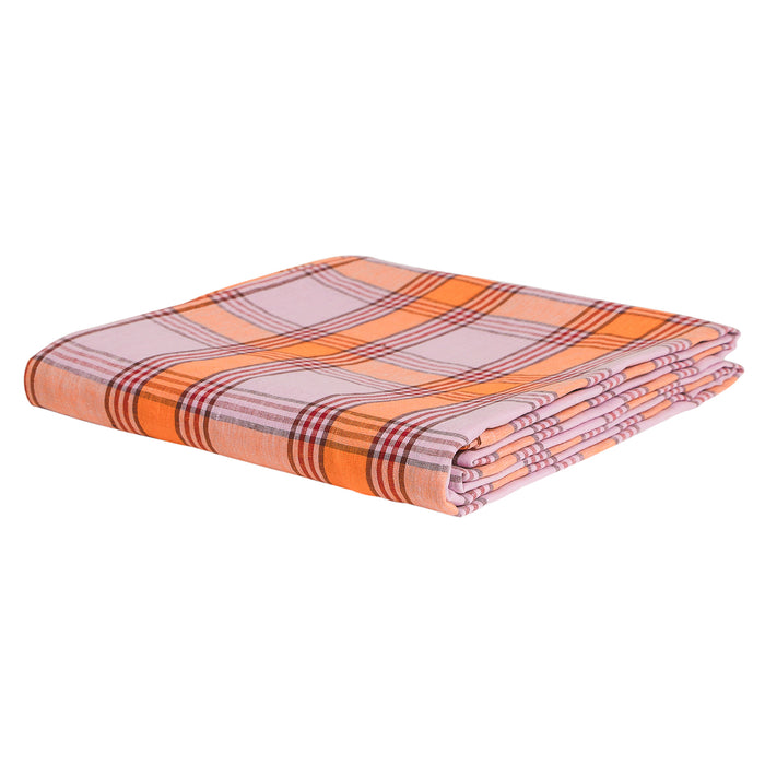 Isla Linen Sheets - Vivid Coral Fitted Sheet / Double