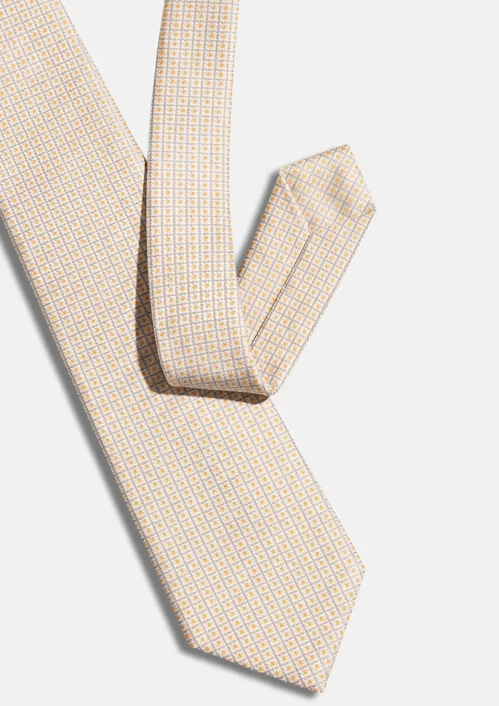 Ivory Honeycomb Textured Tie - SARTORO