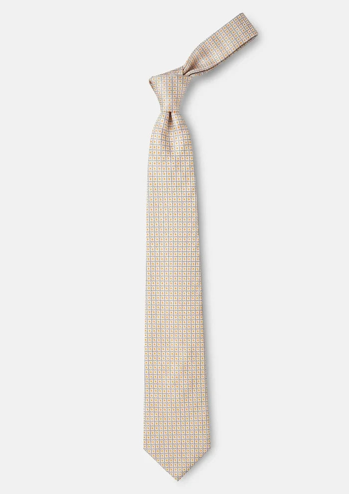Ivory Honeycomb Textured Tie - SARTORO