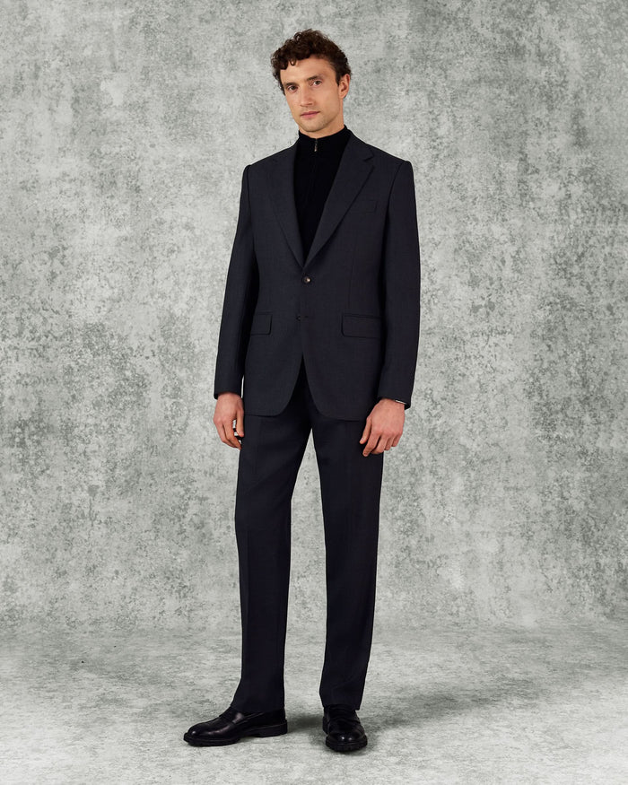 Jameson Virgin Wool Birdseye Suit Charcoal