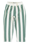 Jogging Pants Ecru & Green Stripes