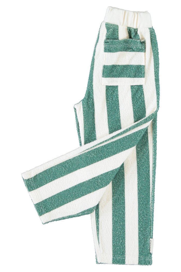 Jogging Pants Ecru & Green Stripes