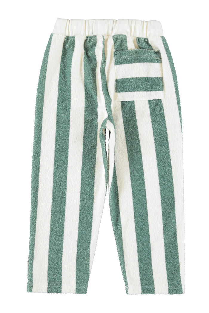 Jogging Pants Ecru & Green Stripes