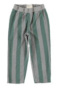 Jogging Pants Grey & Green Stripes