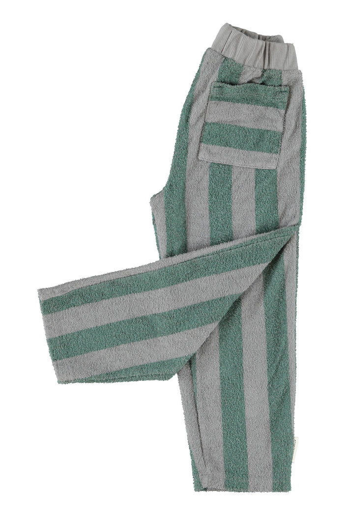 Jogging Pants Grey & Green Stripes