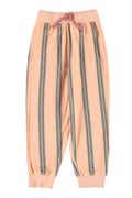 Jogging Pants Light Pink with Double Stripes