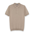 John Smedley - Adrian Sea Island Cotton Polo in Almond - Nigel Clare