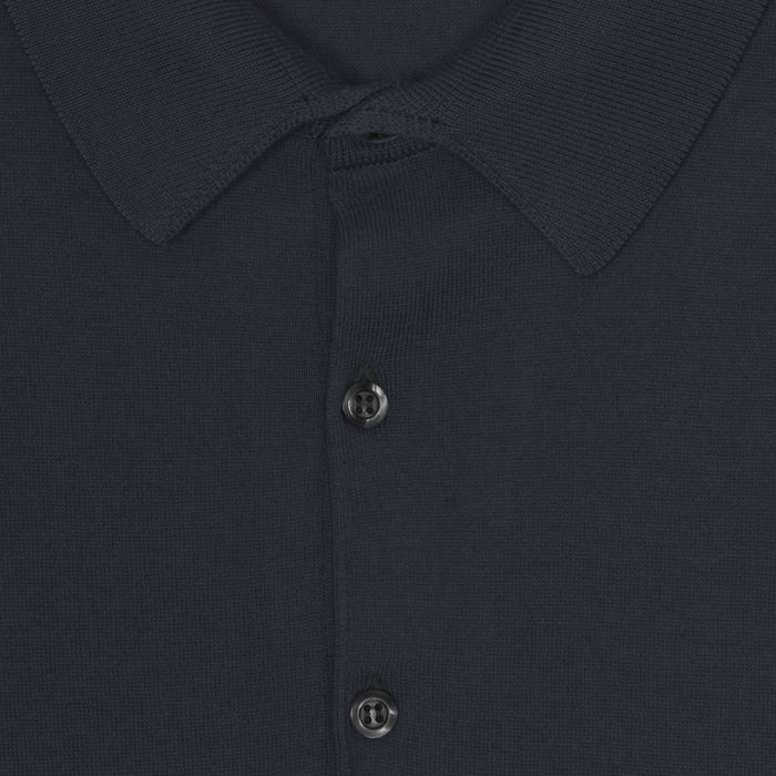 John Smedley - Adrian Sea Island Cotton Polo in Granite - Nigel Clare