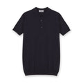 John Smedley - Adrian Sea Island Cotton Polo in Navy - Nigel Clare