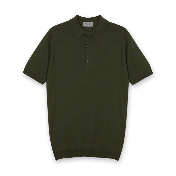 John Smedley - Adrian Sea Island Cotton Polo in Palm - Nigel Clare