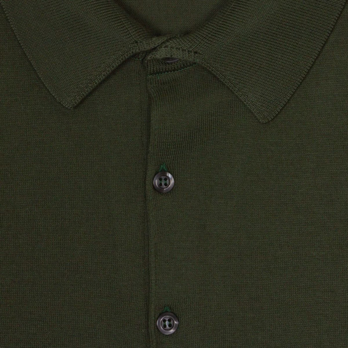 John Smedley - Adrian Sea Island Cotton Polo in Palm - Nigel Clare
