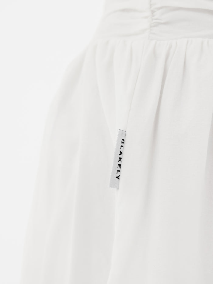 Kaia Poplin Maxi Dress - White