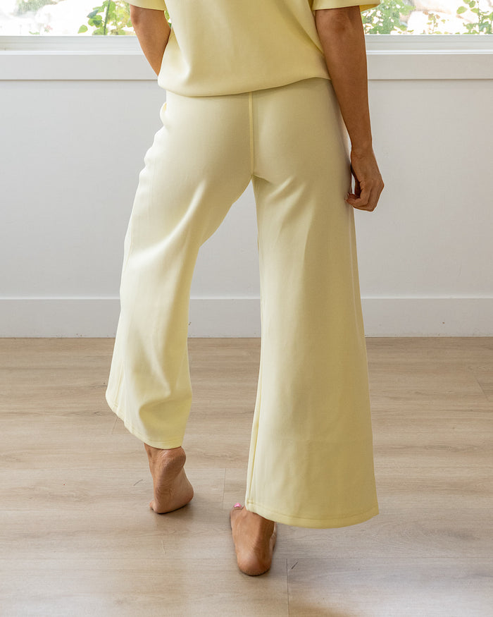 Kendall Scuba Fabric Wide Leg Pants - Lemonilla Rae Mode