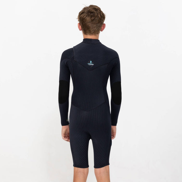 Kid's HyperX 2mm Long Sleeve Spring Suit Chest Zip - Black