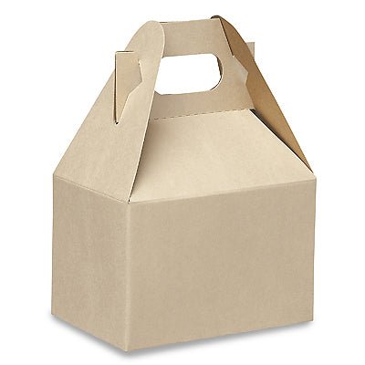 Kraft Gable Boxes . Medium (6x4x4) - Scrap Bits