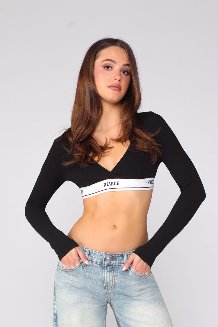LA LA LONG SLEEVE / JET BLACK