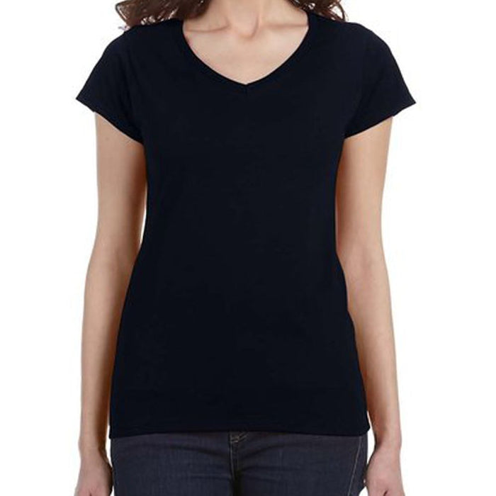 Ladies' SoftStyle  4.5 oz. Fitted V-Neck T-Shirt