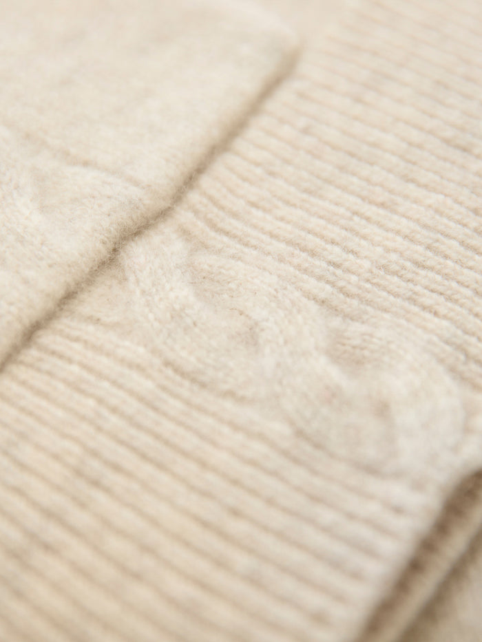 Lambswool Cable Detail Raglan Cardigan