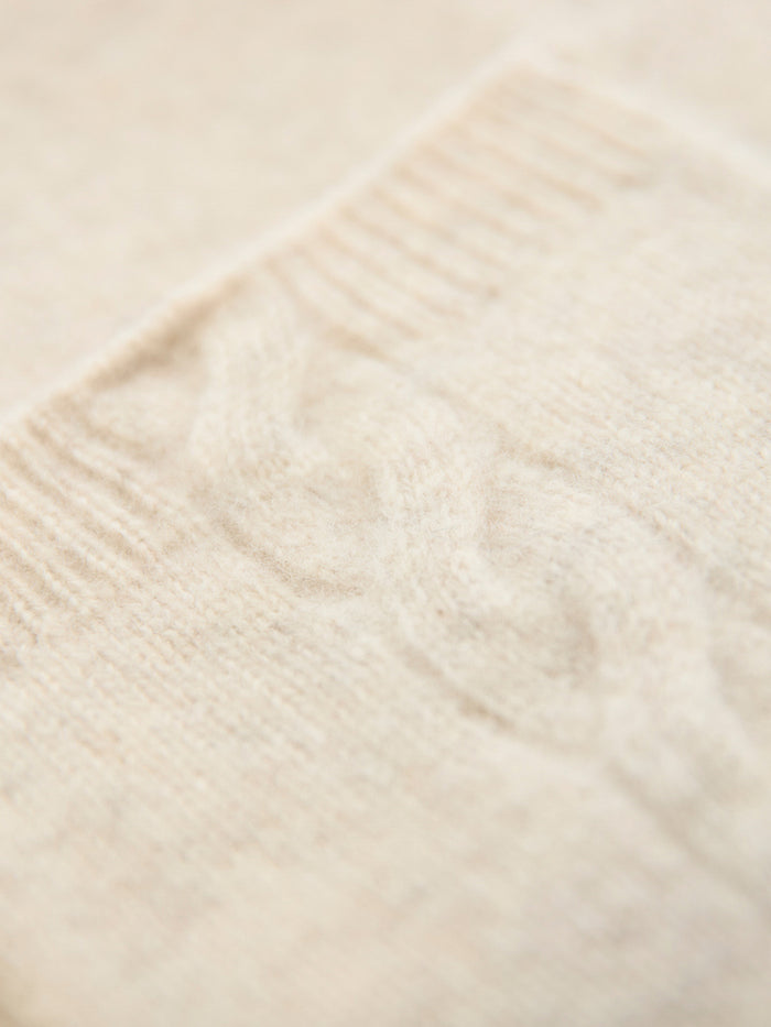 Lambswool Cable Detail Raglan Cardigan