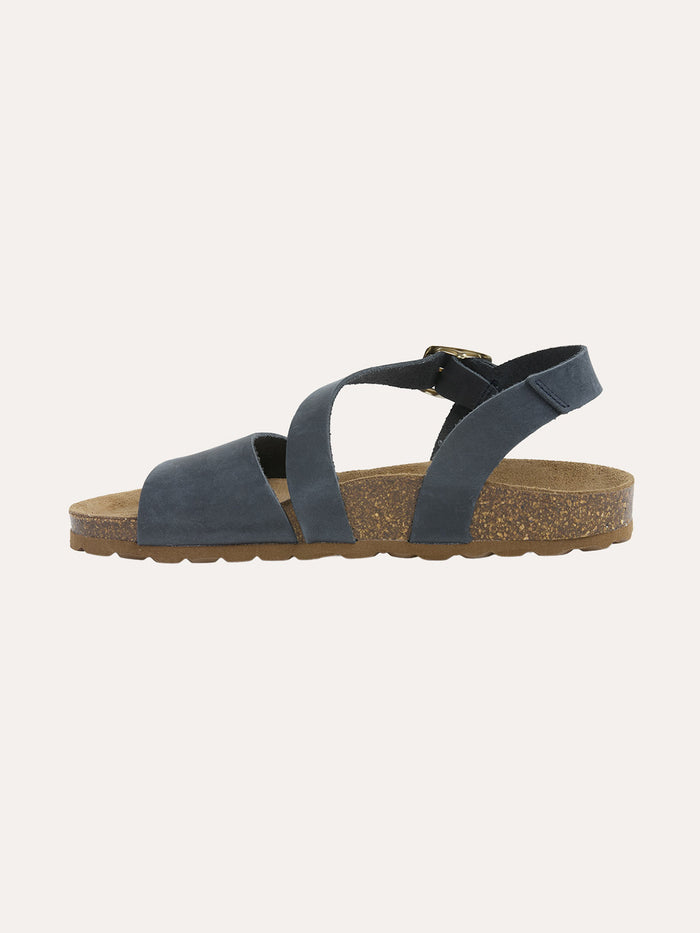 Leather Asymmetric Strap Sandals