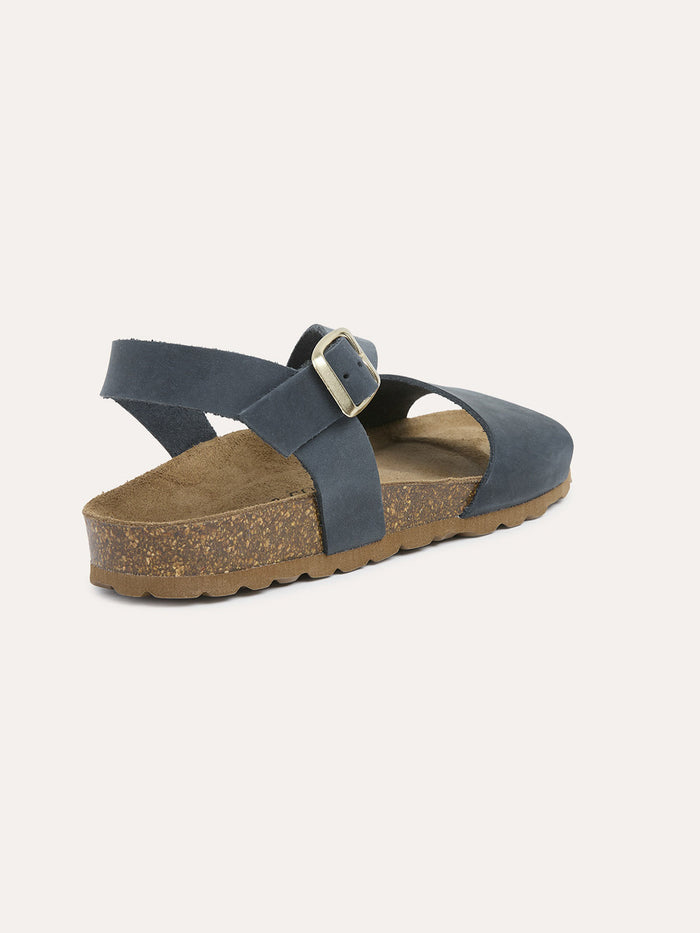 Leather Asymmetric Strap Sandals