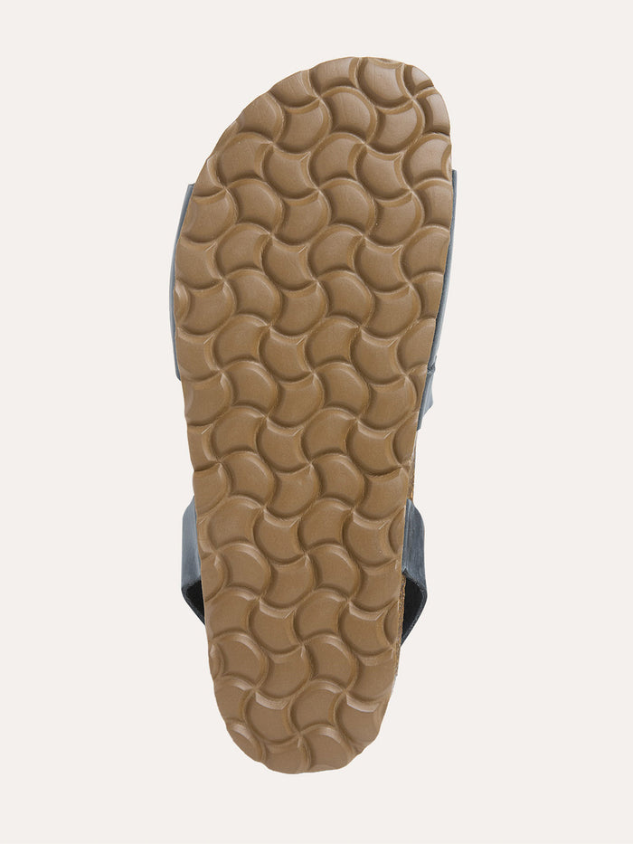 Leather Asymmetric Strap Sandals