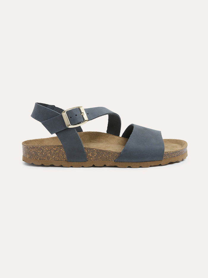 Leather Asymmetric Strap Sandals