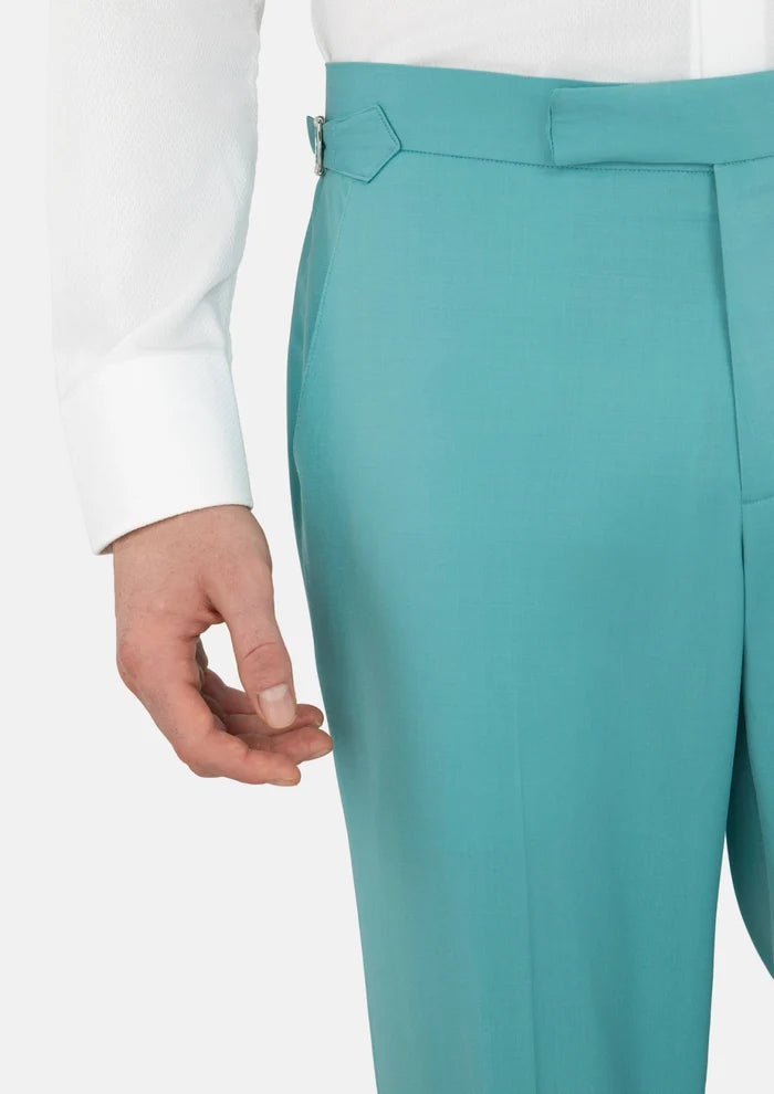Light Teal Performance Stretch Pants - SARTORO