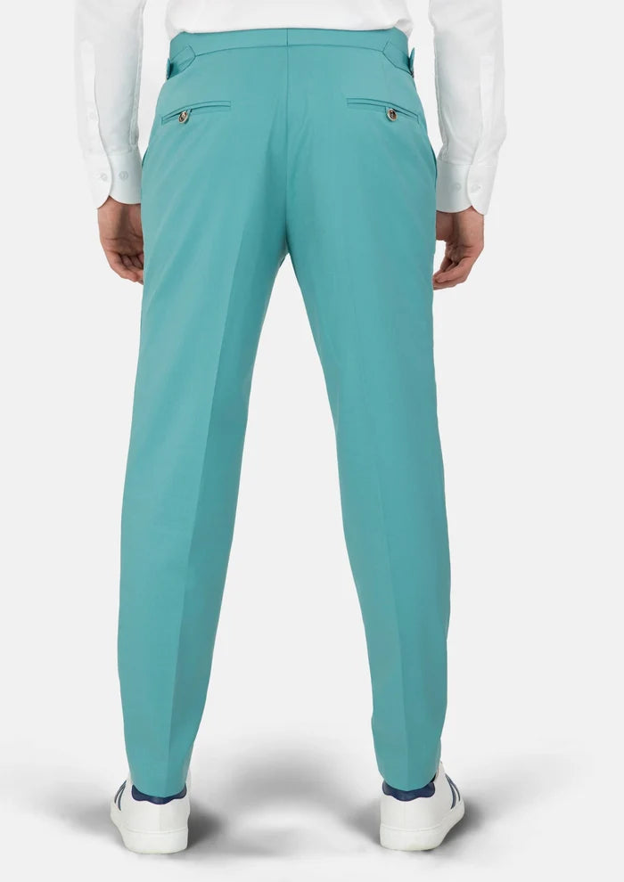 Light Teal Performance Stretch Pants - SARTORO