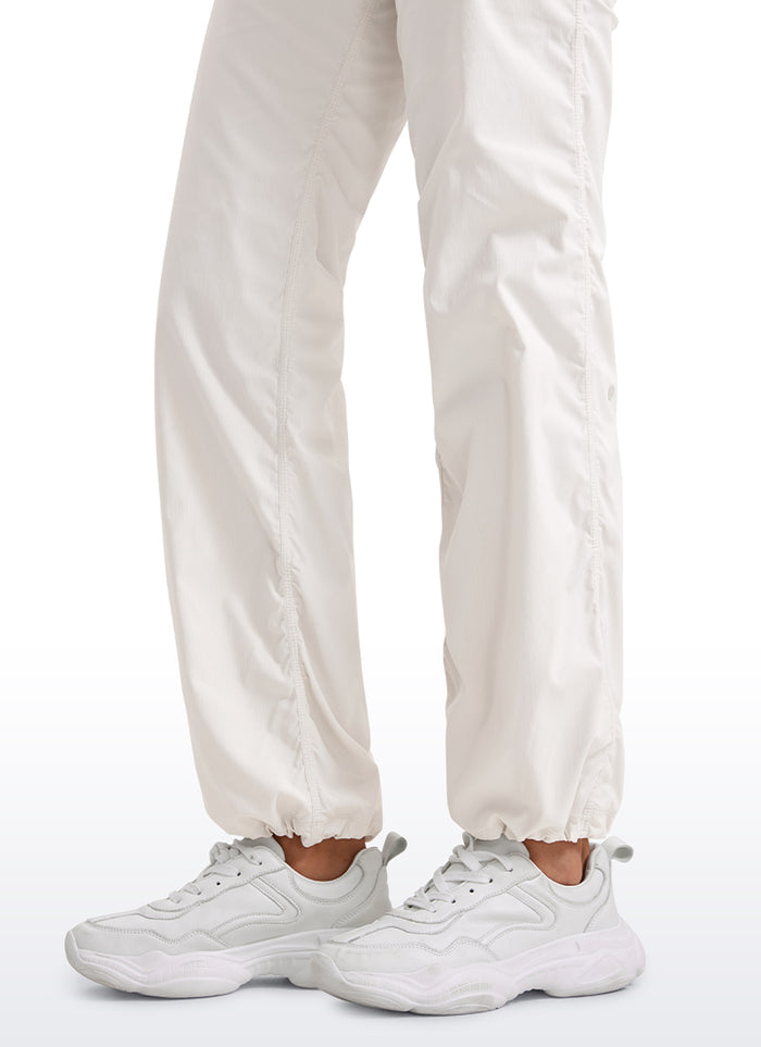 CRZ YOGA Lightweight Workout Pants for Women Straight Leg 30" Milky White