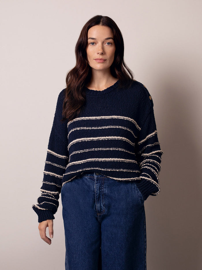 Linen Blend Breton Jumper