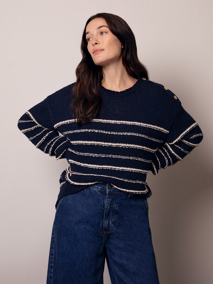 Linen Blend Breton Jumper