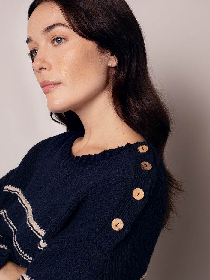 Linen Blend Breton Jumper