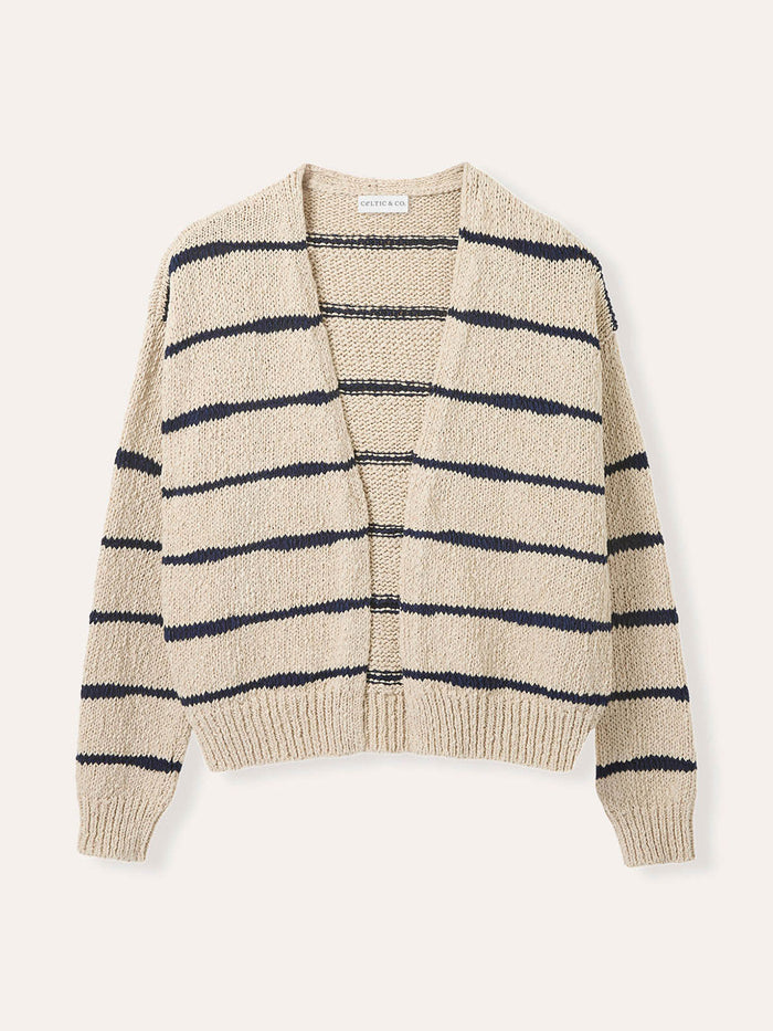 Linen Blend Drop Stitch Cardigan