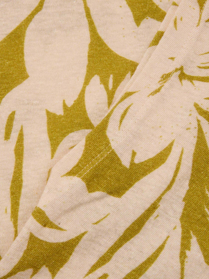 Linen Blend Folded Collar Top