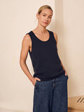 Linen Blend Knitted Tank Top