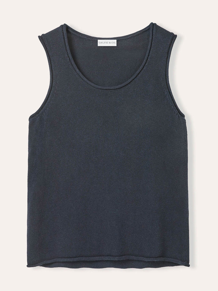 Linen Blend Knitted Tank Top