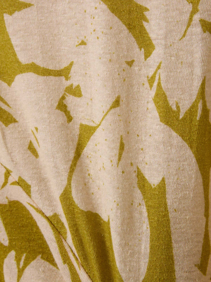 Linen Blend Knot Detail Dress